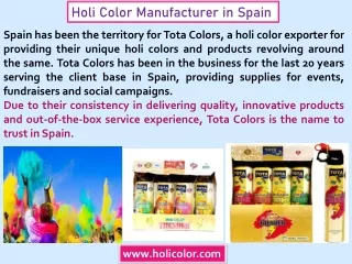 Holi Color Manufacturer in Spain, Buy Holi Gulal Powder online in Spain