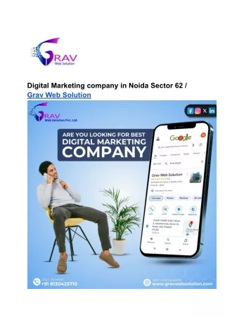 Digital Marketing company in Noida Sector 62 _ Grav Web Solution