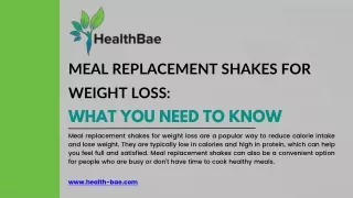 Meal replacement shakes for weight loss: What you need to know