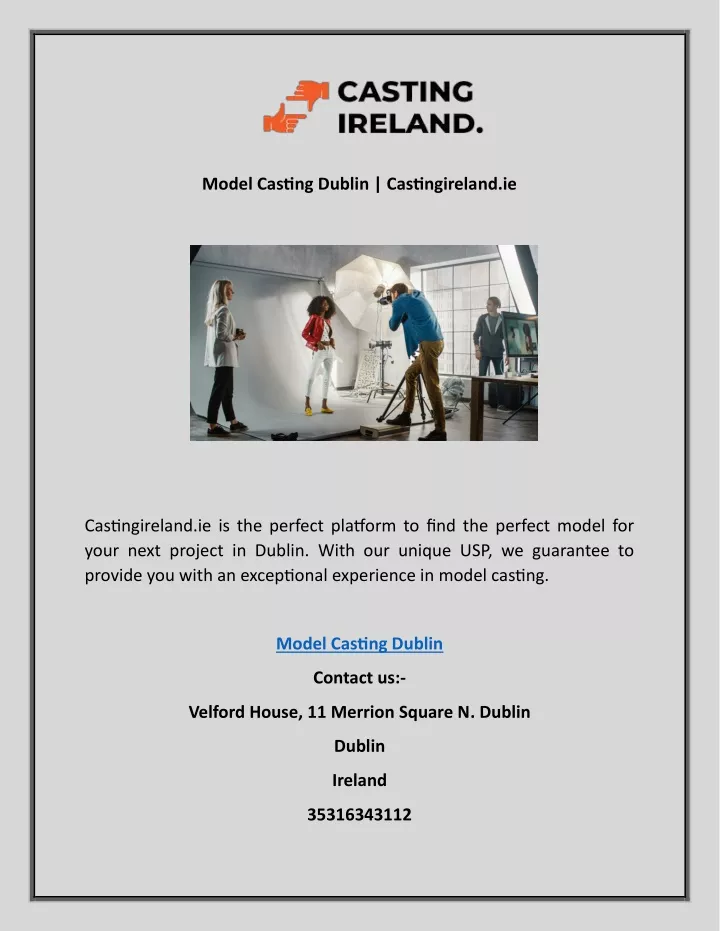 model casting dublin castingireland ie