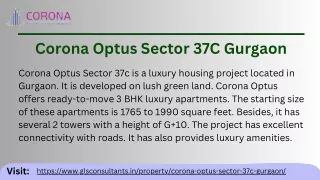 Corona Optus Apartments in Sector 37C Gurgaon