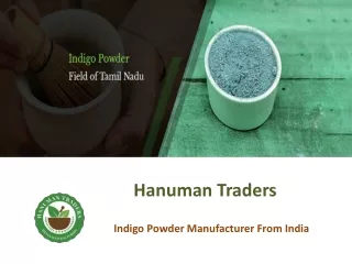 Indigo Powder Manufacturer India