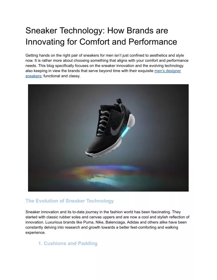 sneaker technology how brands are innovating