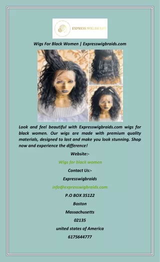 Wigs For Black Women  Expresswigbraids