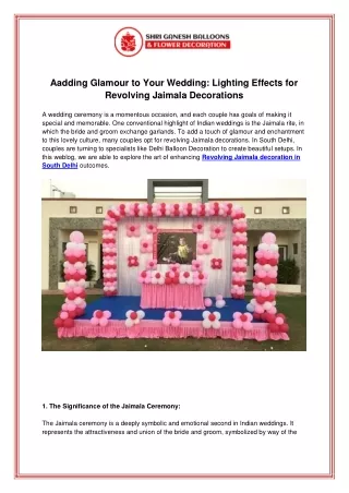Aadding Glamour to Your Wedding Lighting Effects for Revolving Jaimala Decorations (2)
