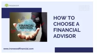 How to Choose a Financial Advisor