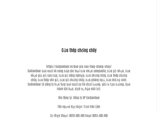 Cửa thép chống cháy