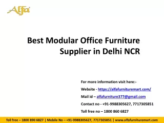 Best Modular Office Furniture Supplier in Delhi NCR