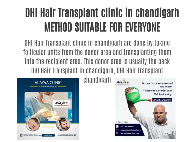 dhi hair transplant clinic in chandigarh method