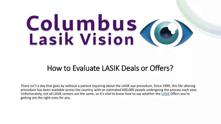 how to evaluate lasik deals or offers