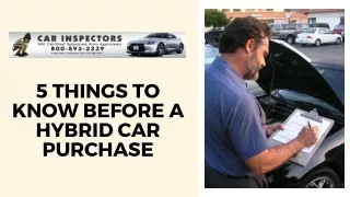 5 Things to Know Before a Hybrid Car Purchase