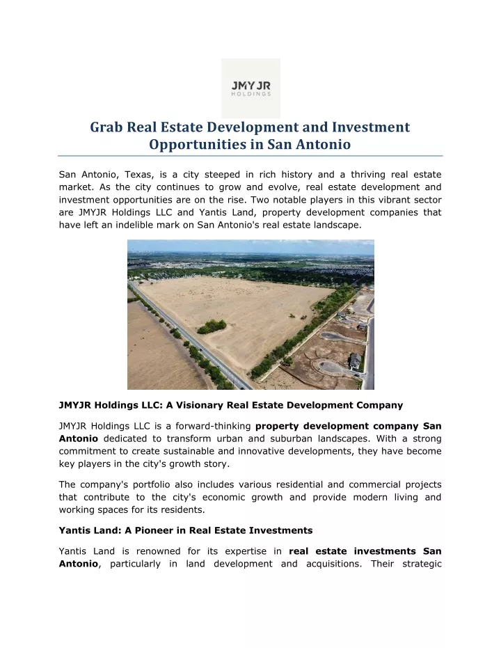 grab real estate development and investment