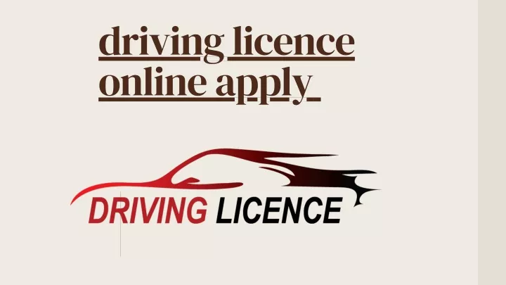 driving licence online apply