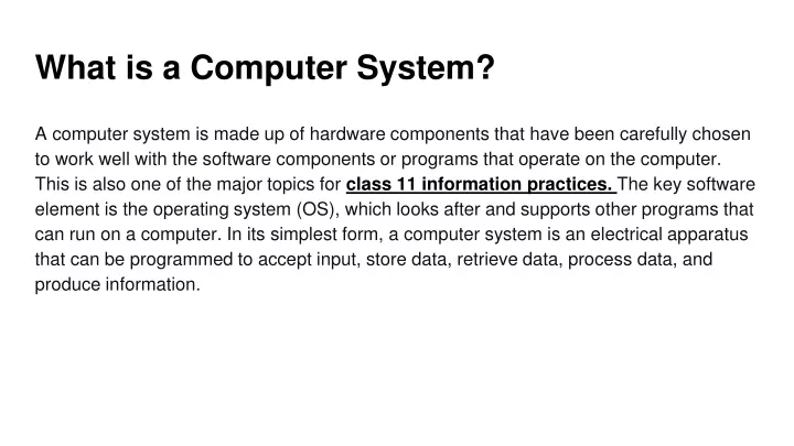what is a computer system