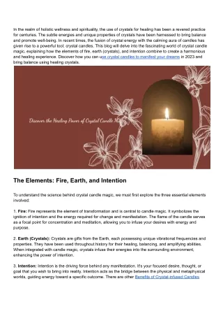 The Science of Crystal Candle Magic_ How the Elements Combine for Healing