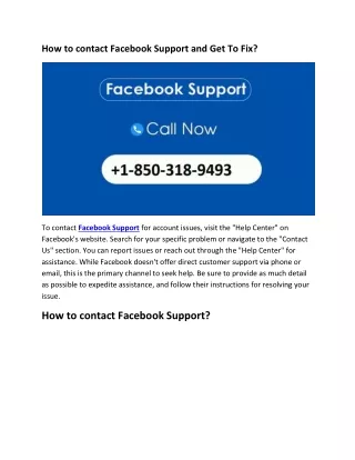 how to contact facebook support and get to fix
