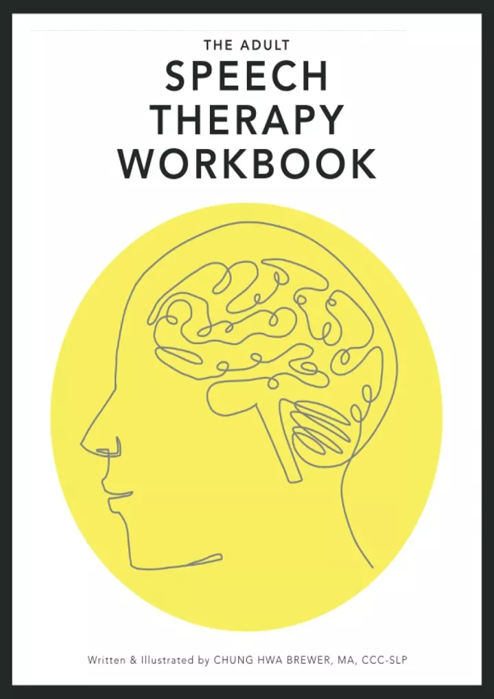 the adult speech therapy workbook download