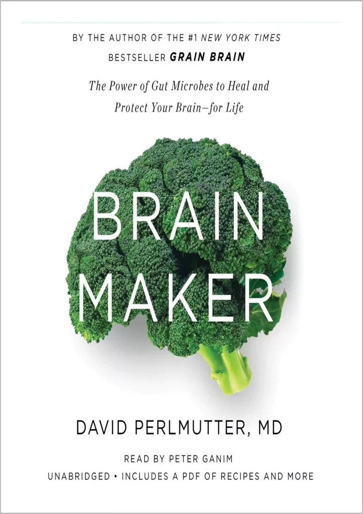 brain maker the power of gut microbes to heal