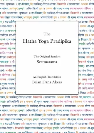 [PDF READ ONLINE] The Hatha Yoga Pradipika download