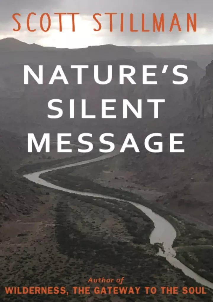 nature s silent message nature book series