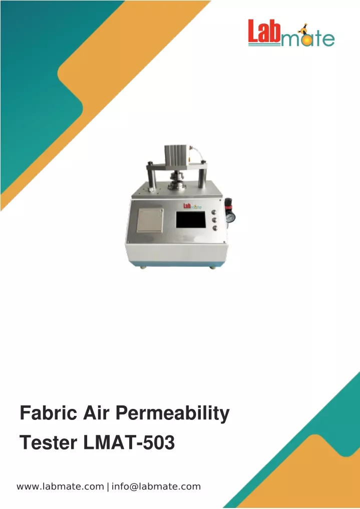 fabric air permeability tester lmat 503