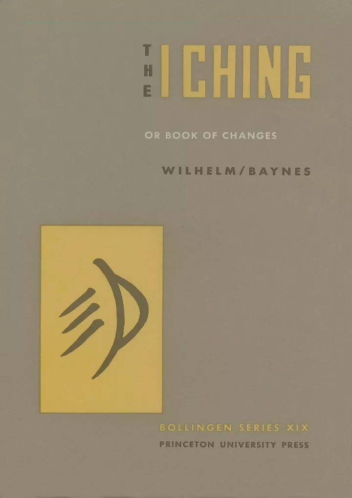 the i ching or book of changes bollingen series