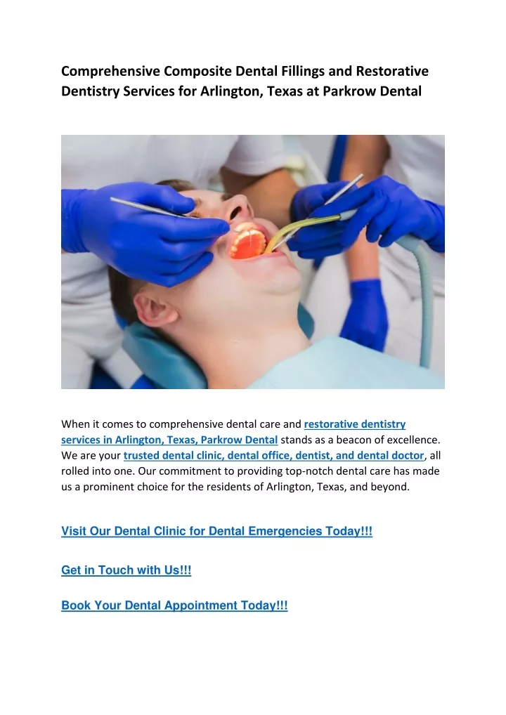 comprehensive composite dental fillings