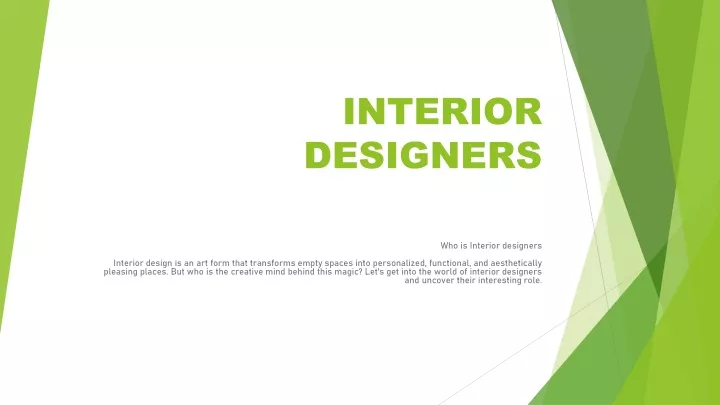 interior designers