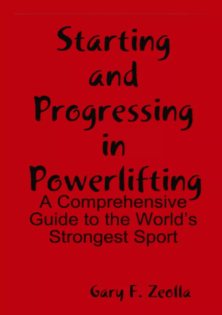 starting and progressing in powerlifting