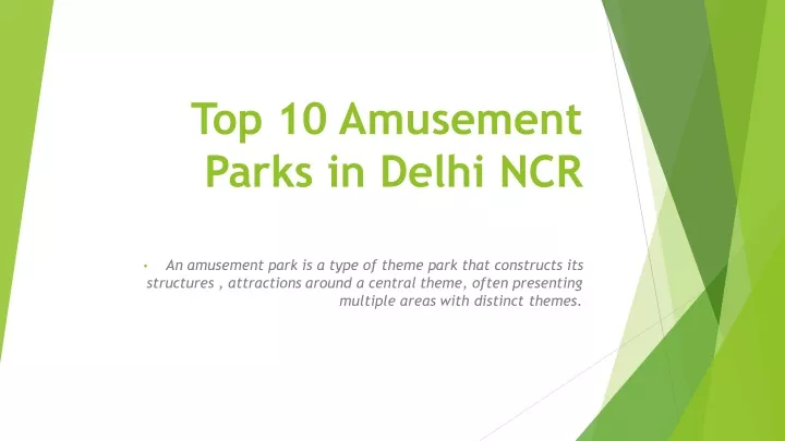 top 10 amusement parks in delhi ncr