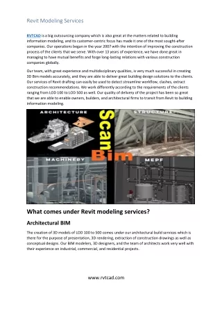 revit modeling services