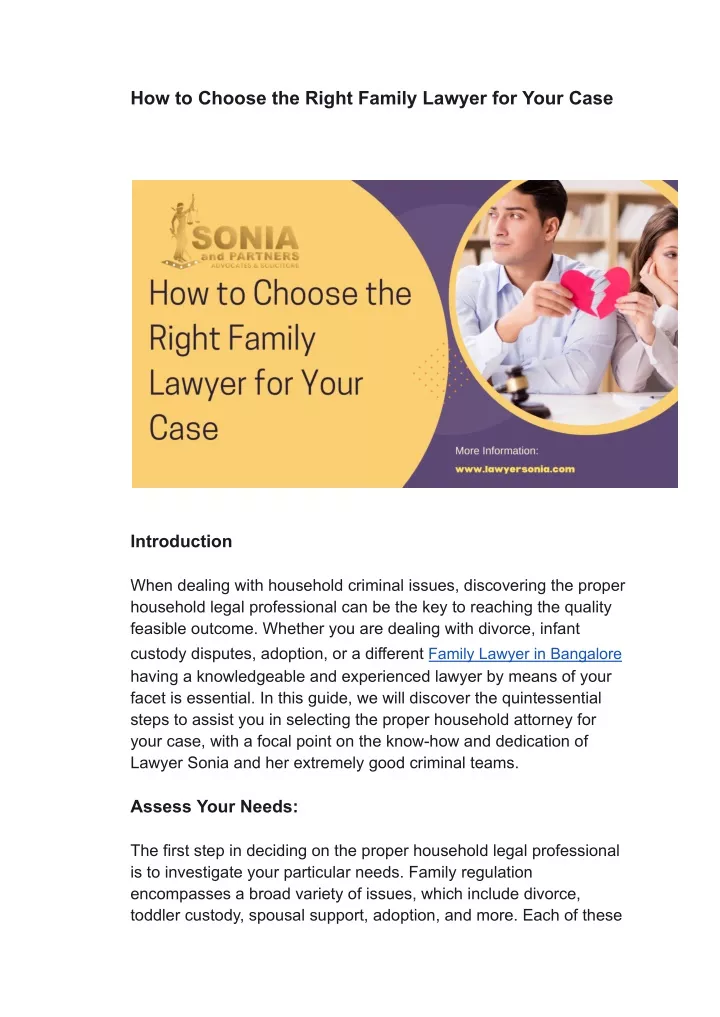 how to choose the right family lawyer for your