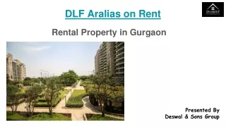 DLF Aralias For Rent Gurgaon