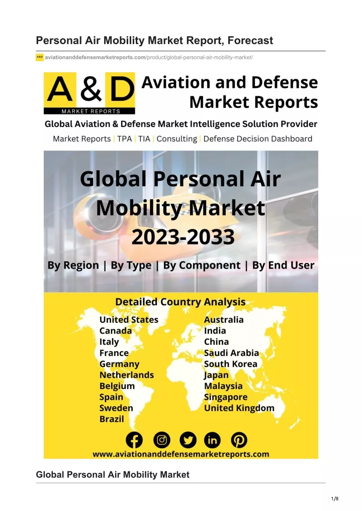 personal air mobility market report forecast