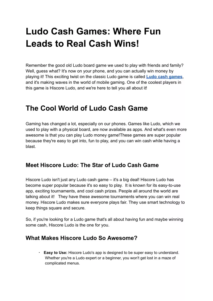 ludo cash games where fun leads to real cash wins