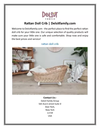 Rattan Doll Crib | Delsitfamily.com
