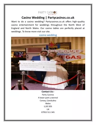 Casino Wedding | Partycasinos.co.uk