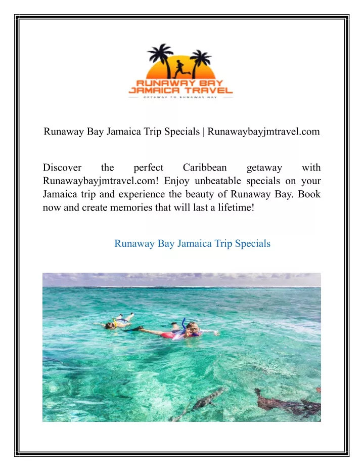 runaway bay jamaica trip specials