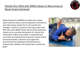 Elevate Your Skills with MMA Classes in New Jersey at Renzo Gracie Garwood