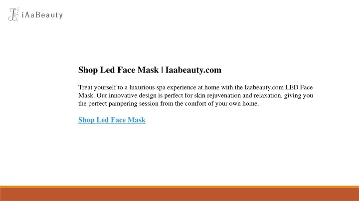 shop led face mask iaabeauty com treat yourself