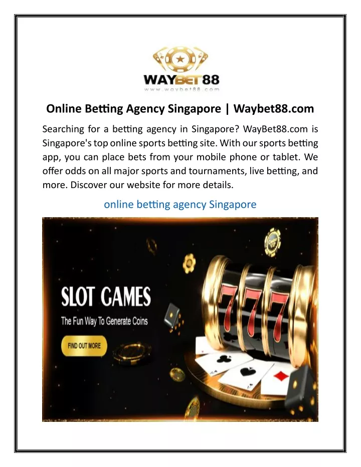 online betting agency singapore waybet88 com