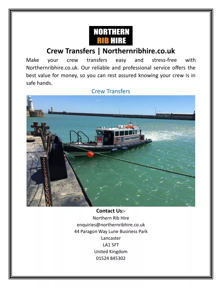 crew transfers northernribhire co uk your crew