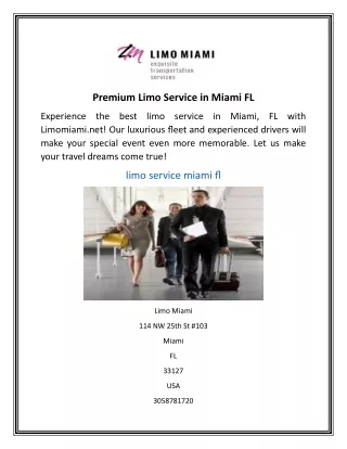 premium limo service in miami fl
