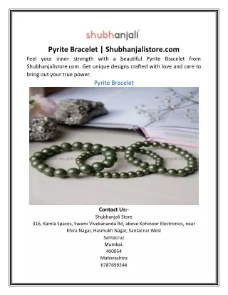 Pyrite Bracelet | Shubhanjalistore.com