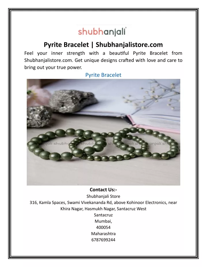 pyrite bracelet shubhanjalistore com feel your