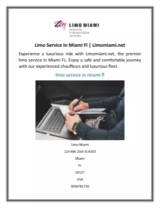 limo service in miami fl limomiami net