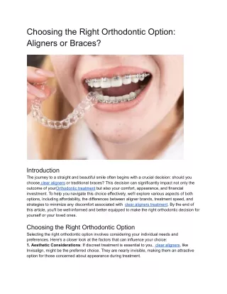 Choosing the Right Orthodontic Option_ Aligners or Braces