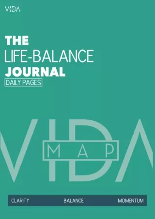 Epub The Work-Life Balance Journal: VIDA map - The functional life map (VIDA map -