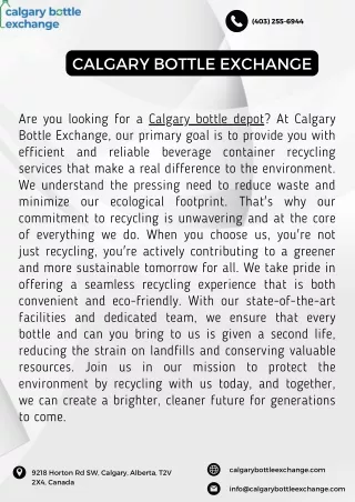 Calgary Bottle Exchange