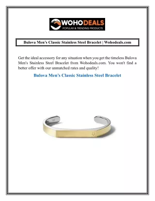 Bulova Men’s Classic Stainless Steel Bracelet  Wohodeals.com
